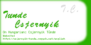 tunde csjernyik business card