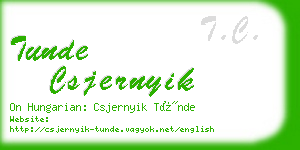 tunde csjernyik business card